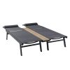 Hugo 76'Long Reclining Chaise Lounge Set (Set of 2) - as Pic