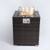 28inch Outdoor Fire Pit Column; Propane Fire Column for Decor Gas Fire Pit Table Garden Corner Table with Fire - as Pic