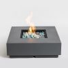 Outdoor Concrete Fire Pit Table Propane Fire Pit Patio Gas Fire Pit Table-Grey - as Pic