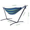 Double Classic Hammock with Stand for 2 Person- Indoor or Outdoor Use-with Carrying Pouch-Powder-coated Steel Frame - Durable 450 Pound Capacity; Blue