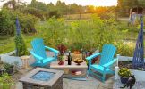 Resistant Adirondack Chair for Patio Deck Garden
Plastic Adirondack Chair; Fire Pit Chair; Blue; 1 piece. - as Pic