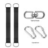 Camping  Suspension System Hammock Strap Set with Storage Bag - Black