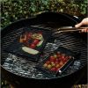 Non-Stick BBQ Mesh Grilling Bag Barbeque Grill Mesh Bag BBQ Accessories Bag - Black - Large