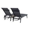 Hugo 76'Long Reclining Chaise Lounge Set (Set of 2) - as Pic