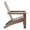 Poly Lumber Adirondack Chair Patio Chair Lawn Chair Outdoor Adirondack Chairs - WEATHERED WOOD