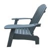 Outdoor or indoor Wood Adirondack chair with an hole to hold umbrella on the arm ; Gray - as Pic