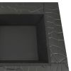 Garden Fire Pit with Poker 31.9"x31.9"x18.5" XXL Steel - Black