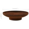 Fire Pit 23.2" Steel - Brown