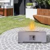 40; 000BTU Exterior Faux Stone Propane Fire Pit For Outdoor Garden Backyard with Water Proof Cover and Lava Rock - as Pic