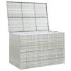 Patio Storage Box Light Gray 59.1"x39.4"x39.4" Poly Rattan - Grey