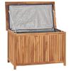 Patio Storage Box 35.4"x19.7"x22.8" Solid Teak Wood - Brown