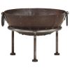 Rustic Fire Pit âˆšÃ² 15.7" Iron - Brown