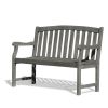 Renaissance Outdoor Patio 4-foot Hand-scraped Wood Garden Bench - as Pic