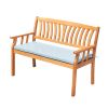 Kapalua Honey Nautical Eucalyptus Wooden Outdoor Garden Bench - as Pic