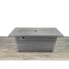 Living Source International Steel Propane/Natural Gas Outdoor Fire Pit Table with Lid (gray) - 1