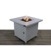 Living Source International 25" H x 30" W Steel Propane/Natural Gas Fire Pit Table ( White ) - 1