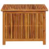 Patio Storage Box 29.5"x29.5"x22.8" Solid Acacia Wood - Brown