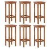 7 Piece Patio Dining Set Solid Wood Acacia - Brown