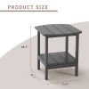 Outdoor Side Table for Adirondack Chairs;  All-Weather Resistant Humidity-Proof Waterproof Stain-Proof Accent Tables - Gray