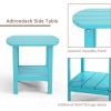 Outdoor Side Table for Adirondack Chairs;  All-Weather Resistant Humidity-Proof Waterproof Stain-Proof Accent Tables - lake blue