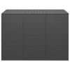 Patio Cushion Box PE Rattan Black - Black