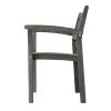 Renaissance Outdoor Patio Hand-scraped Wood Stacking Armchair (Set of 2) - as Pic