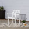 Bradley Outdoor Patio Wood Garden Stacking Armchair (Set of 2) - as Pic