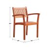 Malibu Outdoor Garden Stacking Armchair (Set of 2) - as Pic