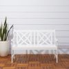 Bradley Outdoor Patio 4-foot Wood Garden Bench in White - as Pic