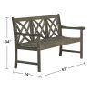 Renaissance Outdoor Patio 5-foot Hand-scraped Wood Garden Bench - as Pic