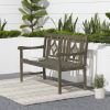 Renaissance Outdoor Patio Diamond 4-foot Hand-scraped Hardwood Bench - as Pic