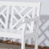 Bradley Outdoor Patio 5-foot Wood Garden Bench in White - as Pic