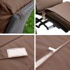 Outdoor Recliner Chair;  Automatic Adjustable Wicker Lounge Recliner Chair with 5.12'' Thicken Cushion - Brown - Espresso Wicker