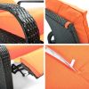 Outdoor Recliner Chair;  Automatic Adjustable Wicker Lounge Recliner Chair with 5.12'' Thicken Cushion - Orange - Brown Wicker