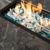 Outdoor Fire Table Propane Fire Pit Rattan gas fire table; gas fire table with tile tabletop - as picture