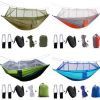 Camping Hammock with Mosquito Net Ultralight Portable Nylon Outdoor Windproof Anti-Mosquito Swing Sleeping Hammock - Green