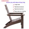 Poly Lumber Adirondack Chair Patio Chair Lawn Chair Outdoor Adirondack Chairs - MAHOGANY