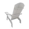 Outdoor or indoor Wood Adirondack chair with an hole to hold umbrella on the arm ; white - as Pic