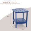 Outdoor Side Table for Adirondack Chairs;  All-Weather Resistant Humidity-Proof Waterproof Stain-Proof Accent Tables;  Backyard Deck Porch Beach Pool