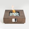 Patio Concrete Fire Pit Table Propane Fire Pit Patio Fire Pit Table-Brown - as Pic