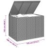 Patio Cushion Box PE Rattan Gray - Grey