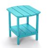 Outdoor Side Table for Adirondack Chairs;  All-Weather Resistant Humidity-Proof Waterproof Stain-Proof Accent Tables - lake blue