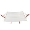 10.5ft Hammock with Wood Stand, Heavy Duty Roman Arc Pine Hammock Frame Hammock for Patio Backyard Balcony Porch, Amber Yellow & White RT - White