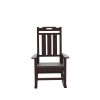 Presidential Rocking Chair HDPE Rocking Chair Fade-Resistant Porch Rocker Chair; All Weather Waterproof for Balcony/Beach/Pool Brown - as Pic