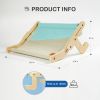 Mewoofun 5 Color Cat Pet Window Wooden Component Bed Hanging Cotton Canvas - blue