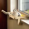 Mewoofun 5 Color Cat Pet Window Wooden Component Bed Hanging Cotton Canvas - yellow