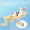 Mewoofun 5 Color Cat Pet Window Wooden Component Bed Hanging Cotton Canvas - yellow