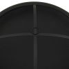 Fire Pit with Poker 29.5" XXL Steel - Black