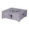 40; 000BTU Exterior Faux Stone Propane Fire Pit For Outdoor Garden Backyard with Water Proof Cover and Lava Rock - as Pic