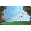 53.5" White and Brown Two Person Outdoor Hammock - white - cotton/metal